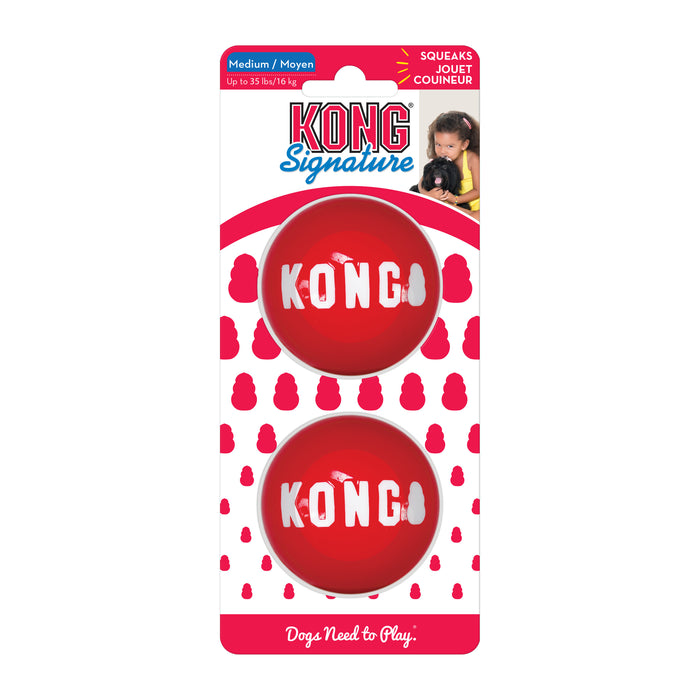 KONG Signature Balls Dog Toy 2pk