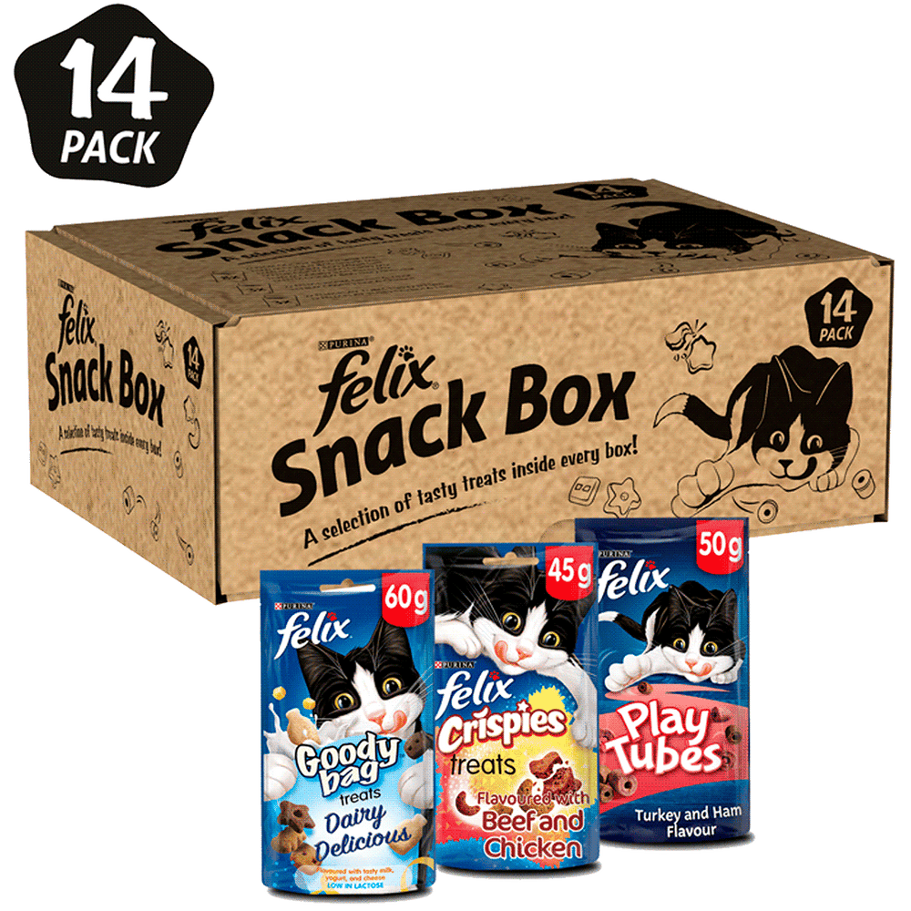 Felix Snack Box Mixed Cat Treats 14 Pack 810g