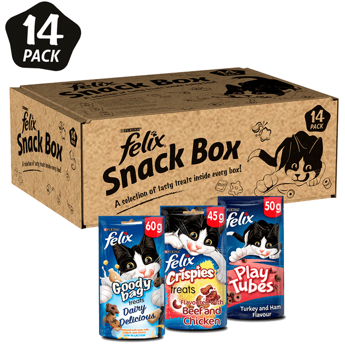 Felix Snack Box Mixed Cat Treats 14 Pack 810g