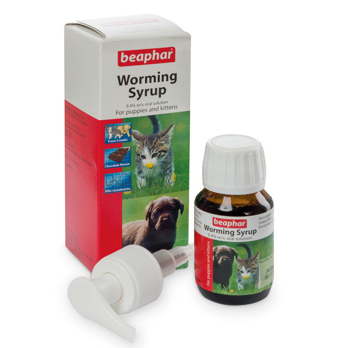 Beaphar Worming Syrup for Puppies & Kittens 45ml