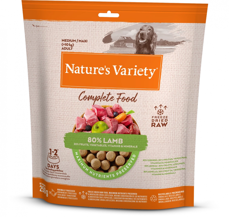 Nature's Variety Complete Freeze Dried Food Lamb For Adult Medium/Maxi Dog 250g