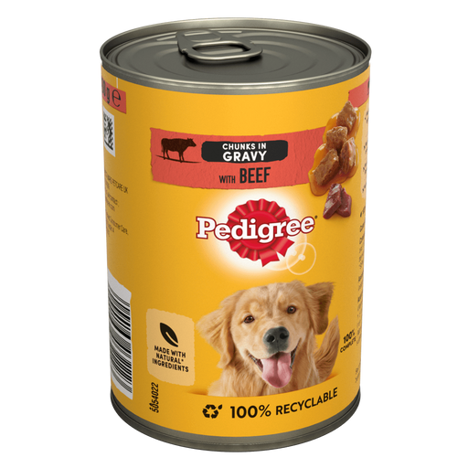 Pedigree Chunks in Gravy with Beef Adult Wet Dog Food 400g