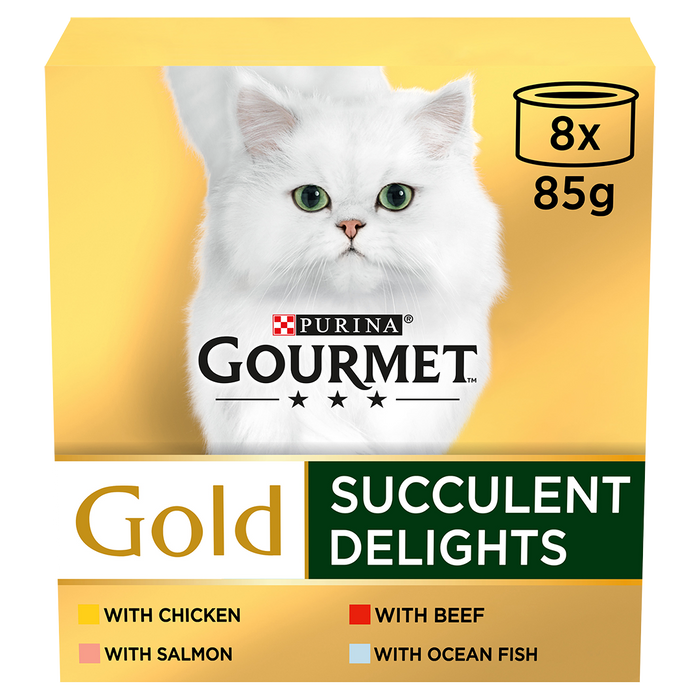 Gourmet Gold Adult Succulent Delights Wet Cat Food 8 x 85g