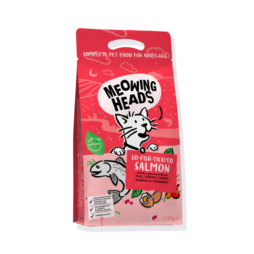 Meowing Heads So Fish Ticated Salmon Dry Cat Food