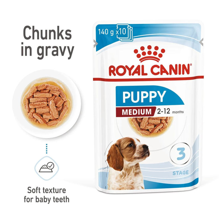 Royal Canin Puppy Medium Chunks In Gravy Wet Dog Food