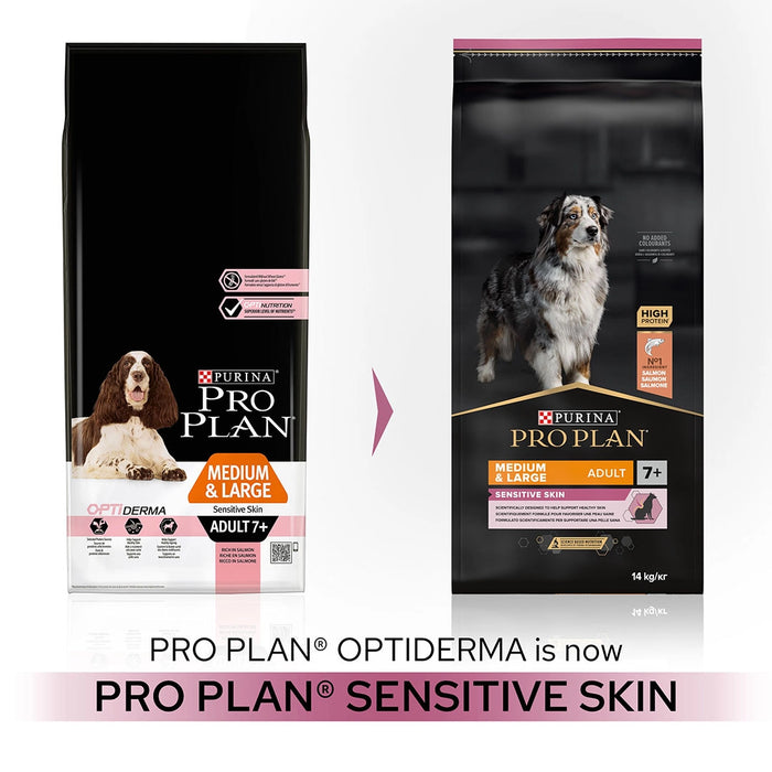 Pro Plan Medium and Large Adult 7+ Sensitive Skin Salmon Dry Dog Food