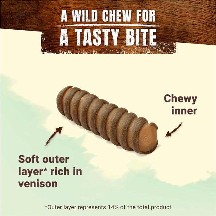 Adventuros Wild Chew Small Venison Dog Treats 150g