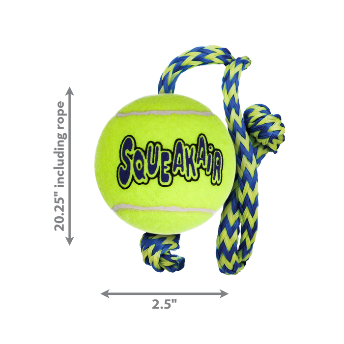 KONG Squeakair Ball with Rope for Dog Medium