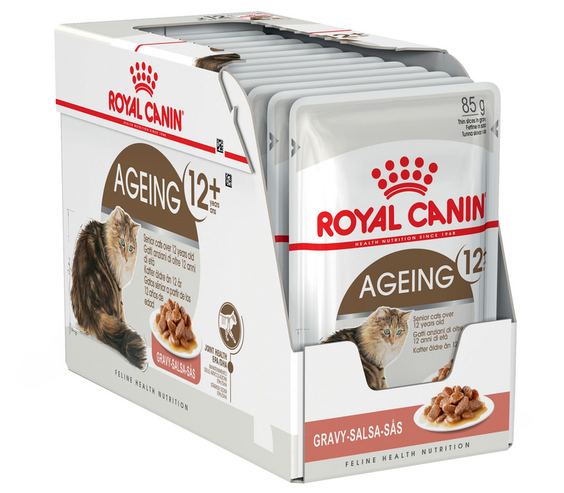 Royal Canin Senior Ageing 12+ Thin Slices In Gravy Wet Cat Food