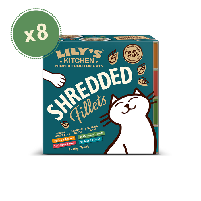 Lily's Kitchen Shredded Fillets Wet Cat Food Multipack 8 x 70g