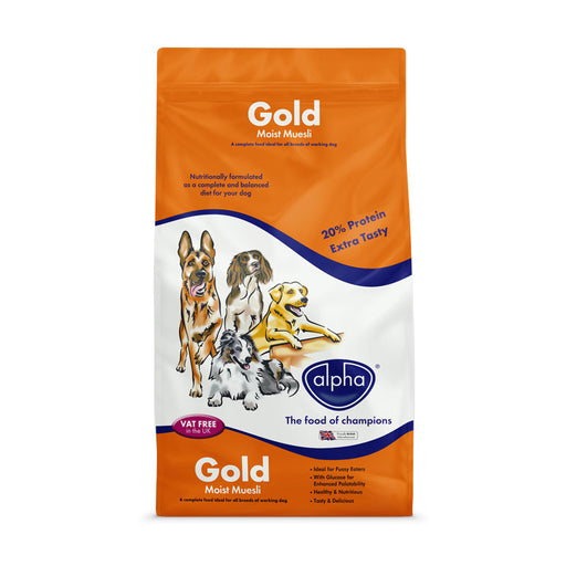 Alpha Adult Gold Moist Muesli Dry Dog Food 15kg