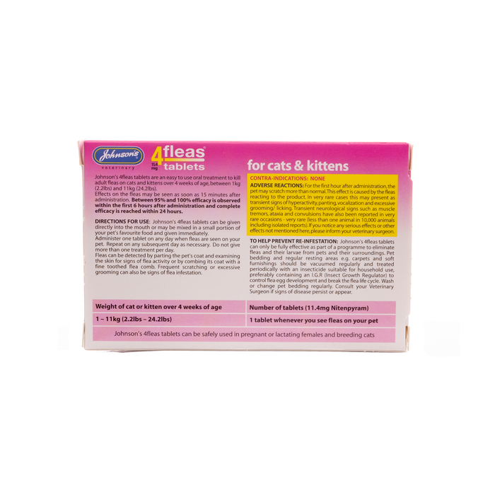 Johnsons 4fleas Tablets for Cats & Kittens