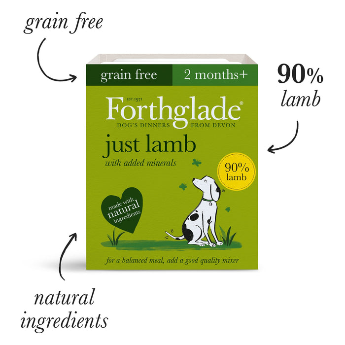 Forthglade Just Complementary Range Just Chicken/Lamb & Beef Natural Wet Dog Food 12 x 395g