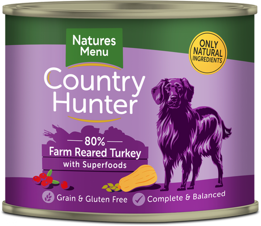 Natures Menu Country Hunter Farm Reared Turkey with Superfoods Wet Dog Food