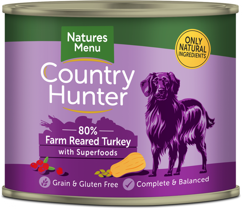 Natures Menu Country Hunter Farm Reared Turkey with Superfoods Wet Dog Food