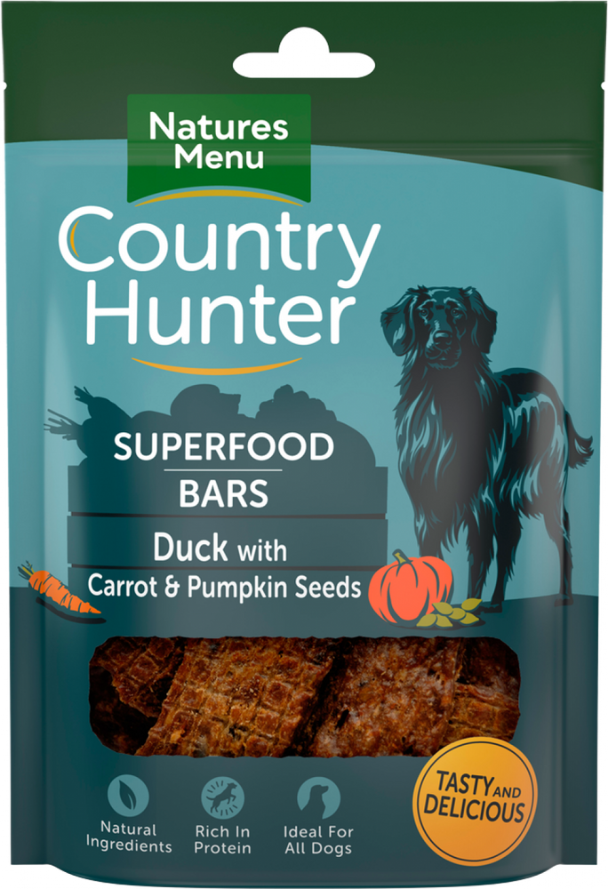 Natures Menu Country Hunter Superfood Bar Duck with Carrot & Pumpkin Seeds
