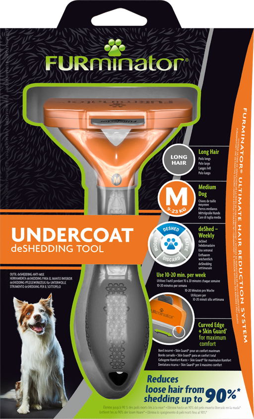 FURminator Undercoat deShedding Tool for Medium Long Hair Dog
