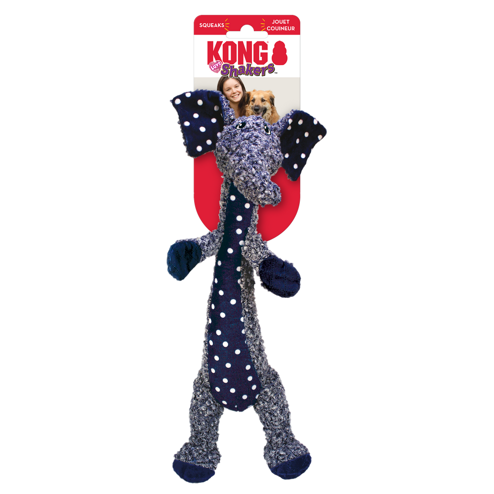 KONG Shakers Luvs Elephant Dog Toy Small