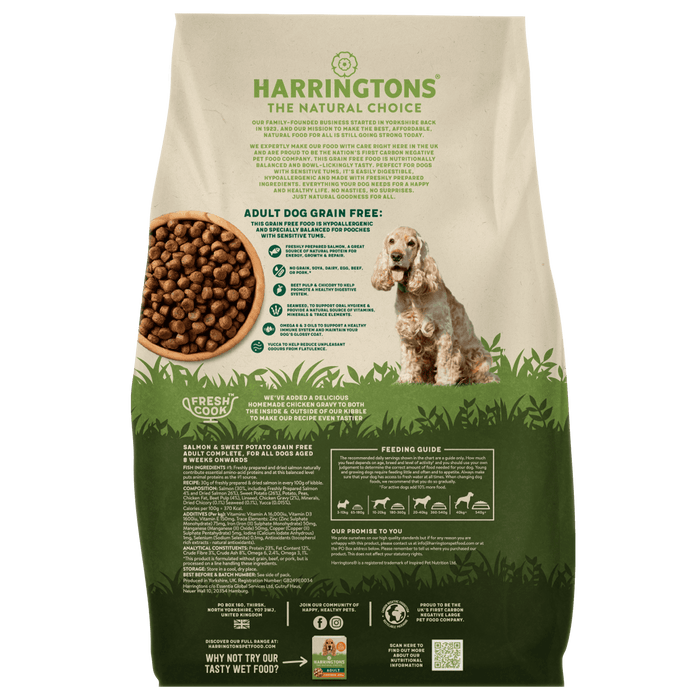 Harringtons Grain Free Salmon & Sweet Potato Adult Dry Dog Food