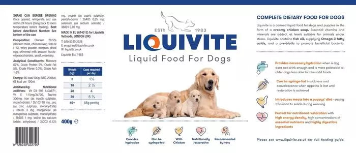 Liquivite Wet Dog Food 395g