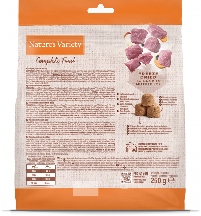 Nature's Variety Complete Freeze Dried Food Lamb For Adult Medium/Maxi Dog 250g