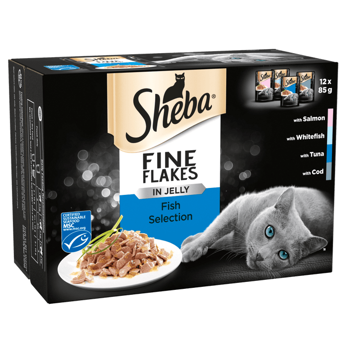 Sheba Fine Flakes in Jelly Fish Wet Cat Food