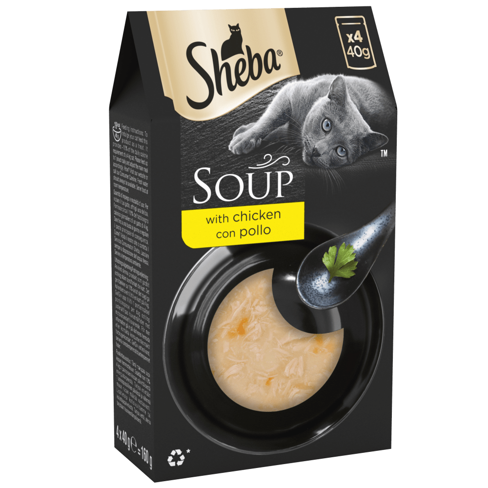 Sheba Classic Soups with Chicken Fillets Wet Cat Food 4 x 40g