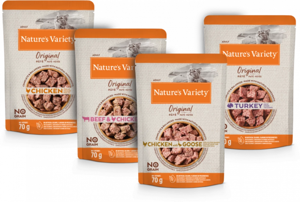 Nature's Variety Original Pâté Multipack for Adult Wet Cat Food 12 x 70g