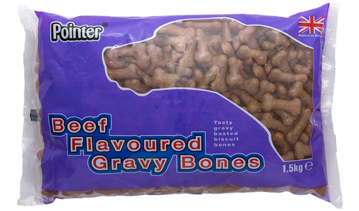 Pointer Beef Gravy Bones Dog Treats 1.5kg