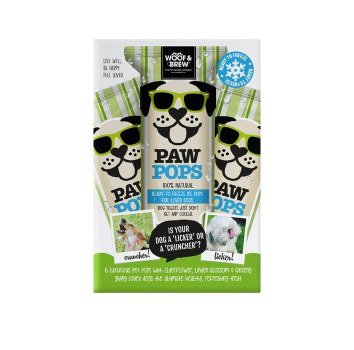 Woof & Brew Paw Pops Ice for Dogs 6 x 50ml