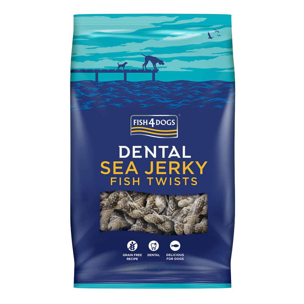 Fish4Dogs Dental Sea Jerky Fish Twists Dog Treats