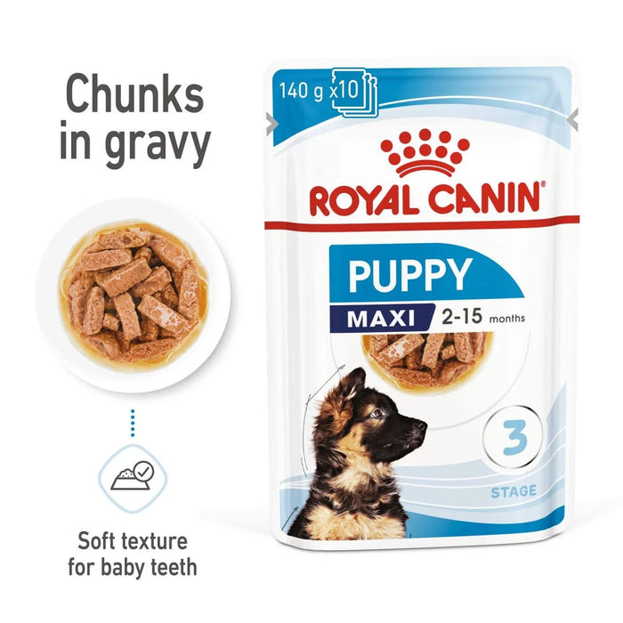 Royal Canin Puppy Maxi Chunks In Gravy Wet Dog Food