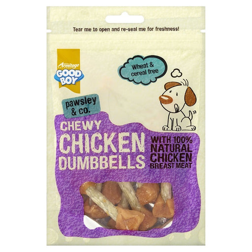 Good Boy Chewy Chicken Dumbbells Dog Treats 100g