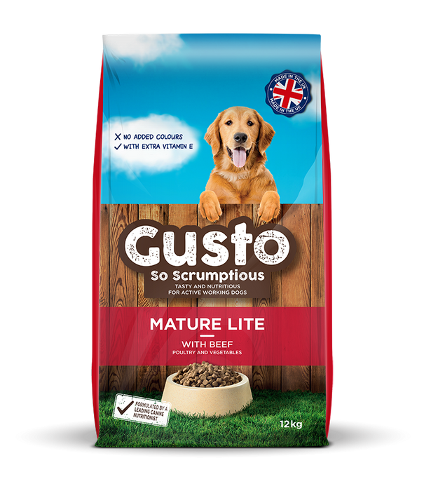 Gusto Mature Lite Dry Dog Food 12kg