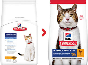 Hill's Science Plan Mature Adult 7+ Active Longevity Chicken Cat Food - 10kg