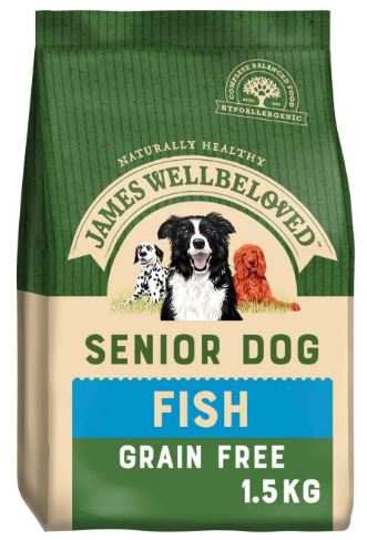 James Wellbeloved Fish Grain Free Senior Dry Dog Food - 1.5kg