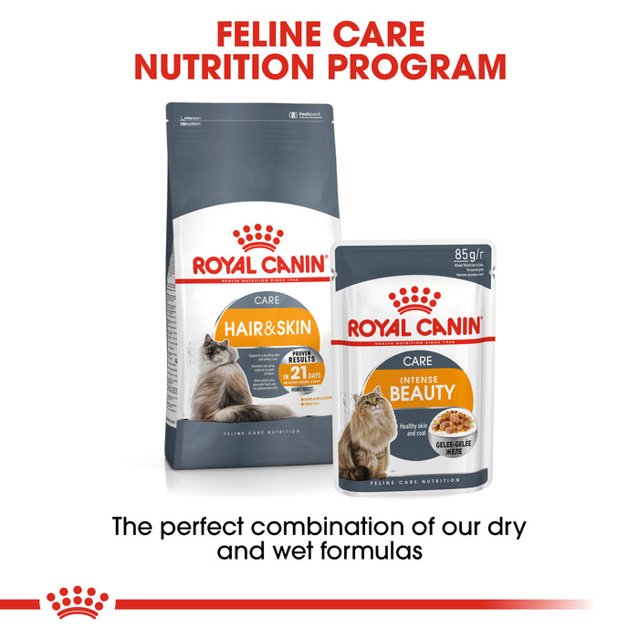 Royal Canin Feline Adult Intense Beauty in Jelly Wet Cat Food Pouches - 12 x 85g