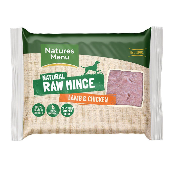 Natures Menu Frozen Lamb and Chicken Mince Dog Food 400g