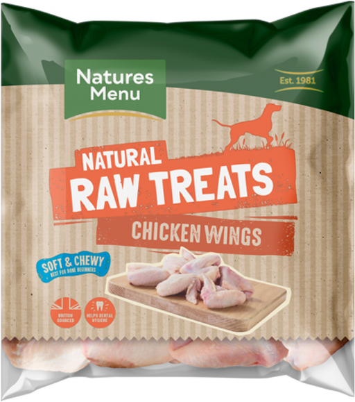 Natures Menu Frozen Raw Chicken Wings For Dogs 1kg