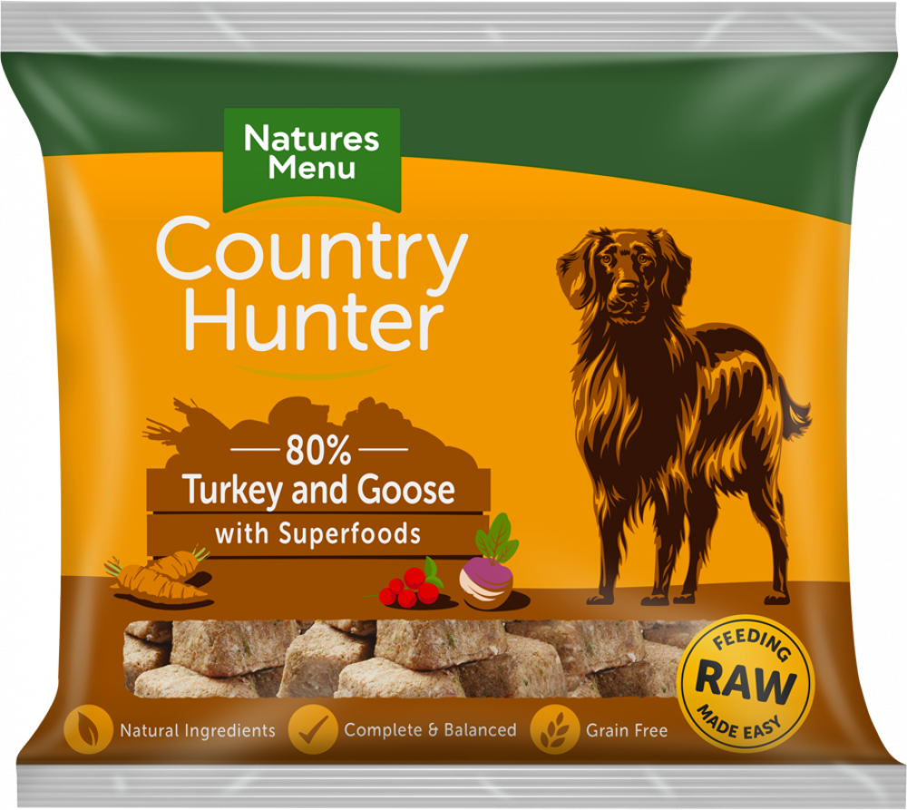 Natures Menu Turkey & Goose Nuggets Raw Frozen Dog Food 1 kg