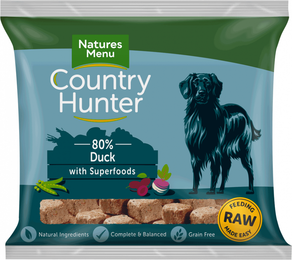Natures Menu Raw Dog Food Country Hunter Nuggets Duck 1kg