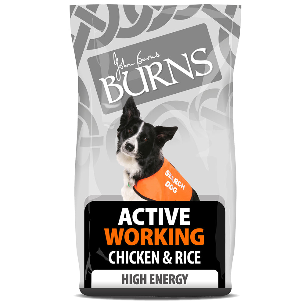 Burns Active Working Chicken and Rice Dry Dog Food 12kg