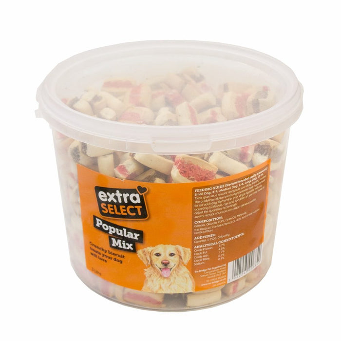 Extra Select Popular Mix Bucket Dog Treats 3L