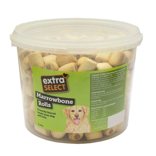 Extra Select Marrowbone Rolls Bucket Dog Treats 3L