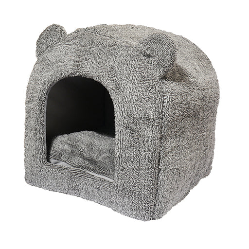 Rosewood Teddy Bear Cat Bed Grey 38cm