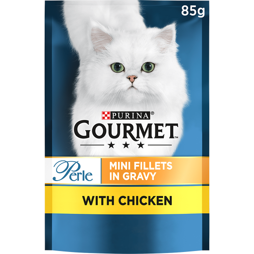 Gourmet Adult Perle Mini Fillets in Gravy Chicken Wet Cat Food