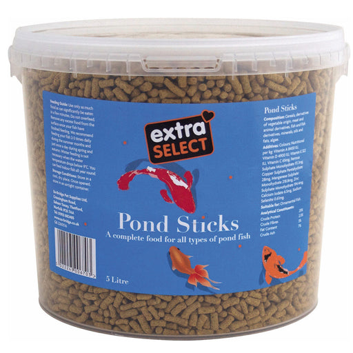 Extra Select Pond Sticks Fish Food 5L Bucket