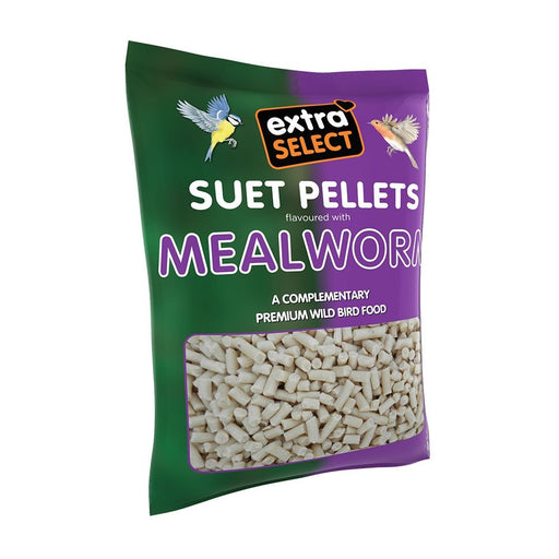 Extra Select Hi Energy Suet Pellets Mealworm Wild Bird Food 3kg Refill
