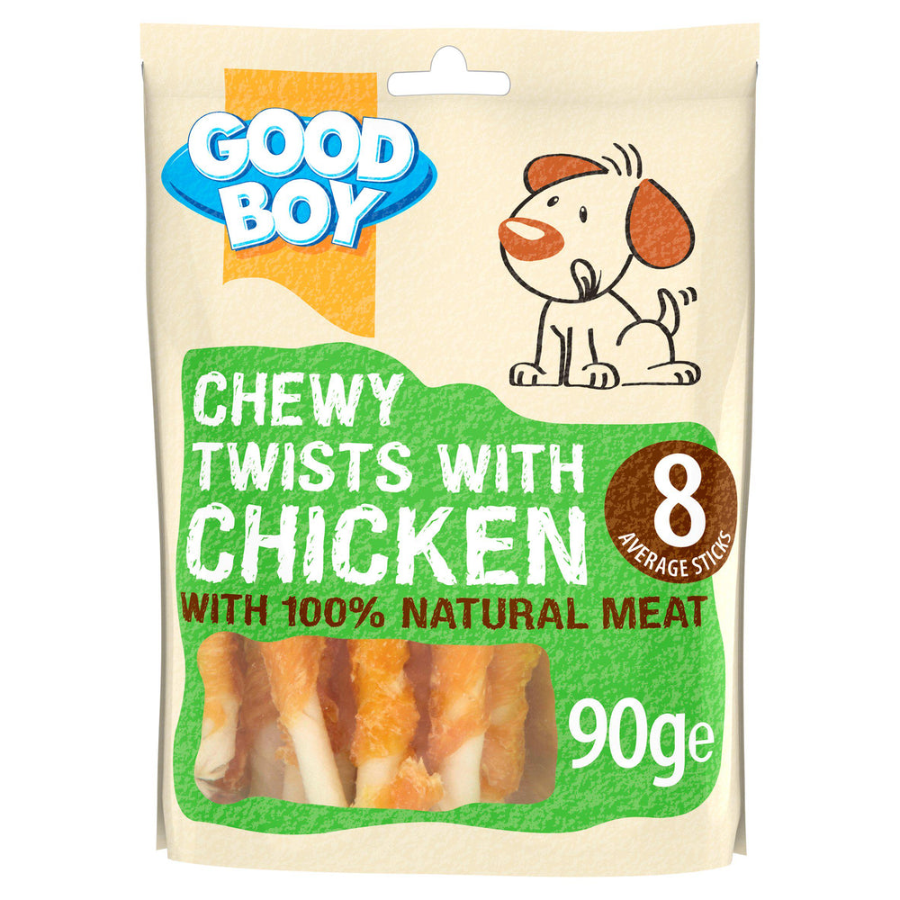 Good Boy Pawsley & Co Chewy Twists with Chicken Dog Treats 90g