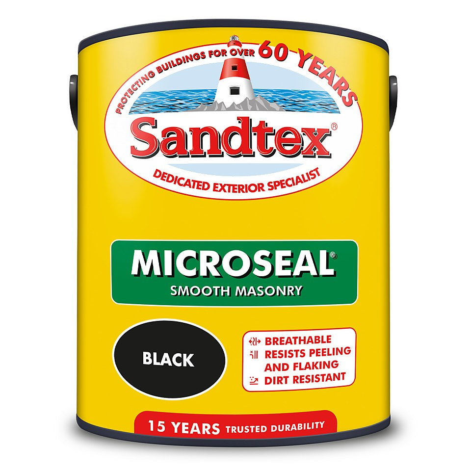 Sandtex Ultra Smooth Masonry Paint Black 5L